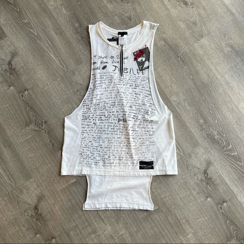 99%is distressed tank top